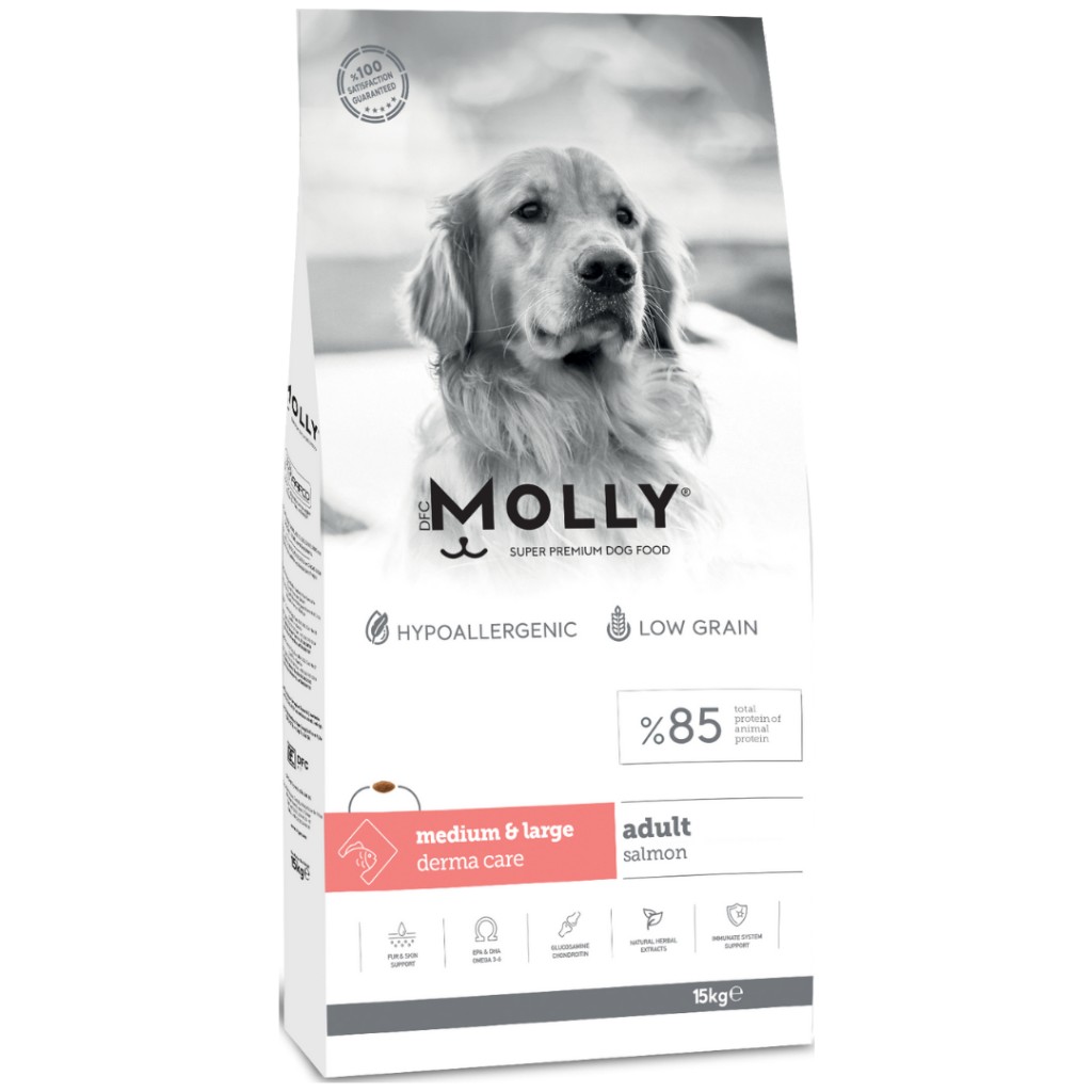 Molly Medium Adult Derma Care Somonlu Orta ve Büyük Irk Yetişkin Köpek Maması 15 kg Evcil Hayvan Ürünleri Fiyatı