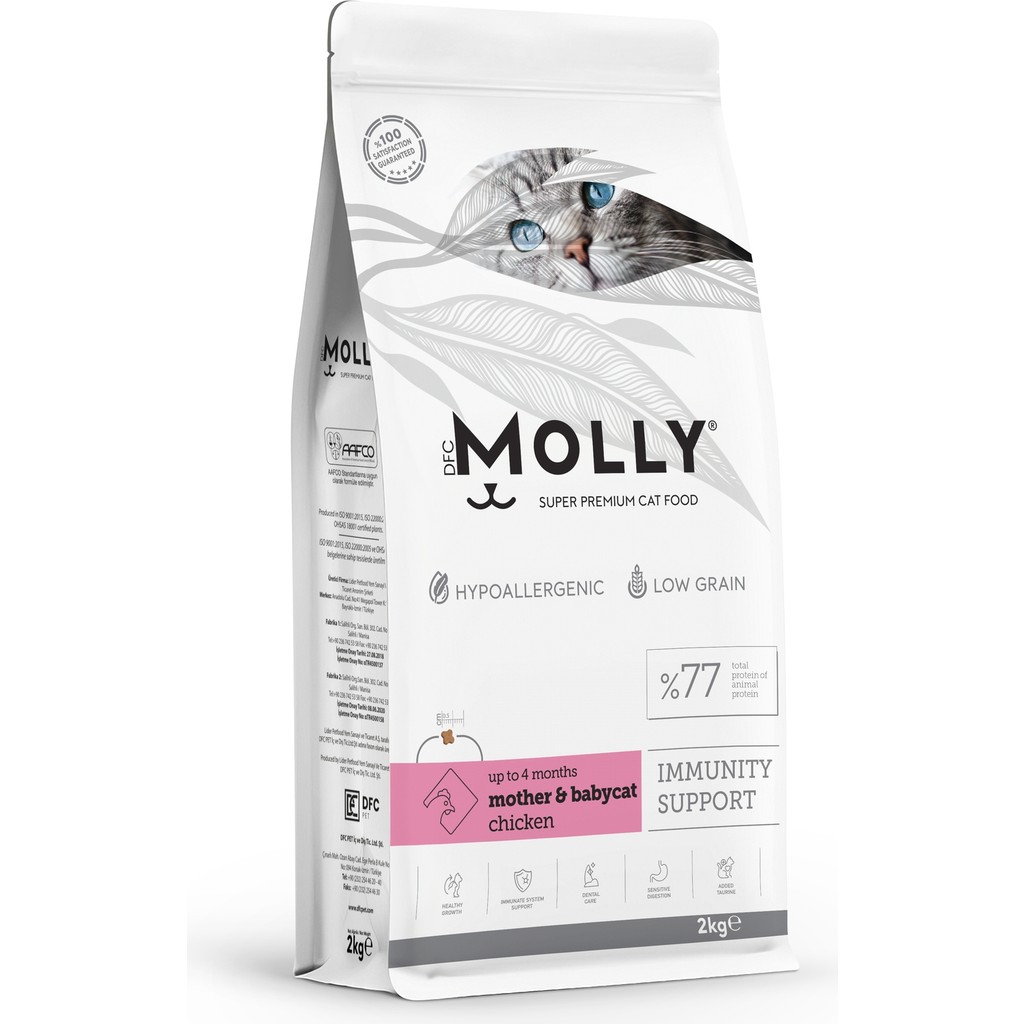 Molly Mother&babycat Hipoalerjenik Düşük Tahıllı Tavuklu Yavru Kedi Maması 2 kg Evcil Hayvan Ürünleri Fiyatı