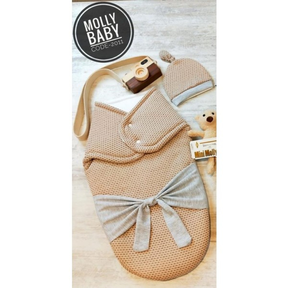 Molly Şapkalı Çıtçıtlı Bebek Kundak / Uyku Tulumu / Unisex Battaniye/ Hastane Çıkışı /bebek Hediyesi Bebek Kundağı Fiyatı