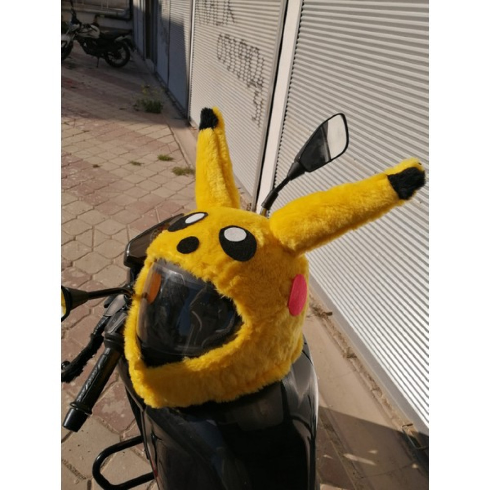 Molnija Peluş Kask Kılıfı Pikaçu Motorsiklet Kaskları Fiyatı
