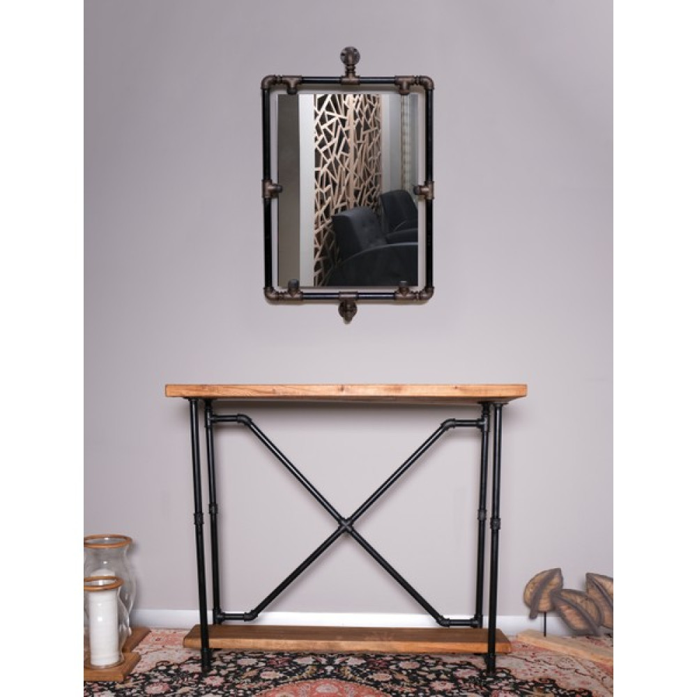 Moloud Design Atelier Aynalı Verona Demir Boru Iskeletli Ahşap Dresuar Dresuar / Makyaj Masası Fiyatı