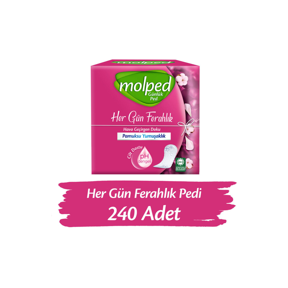 Molped Her Gün Ferahlık Günlük Ped 240 Adet Hijyenik Pedler ve Tamponlar Fiyatı