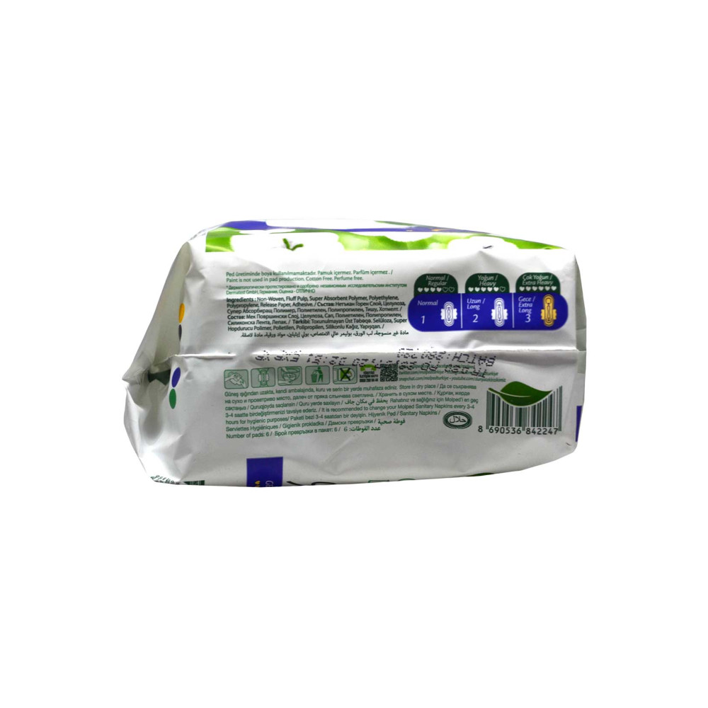 Molped Hijyenik Ped Pure&Soft 6'lı Gece