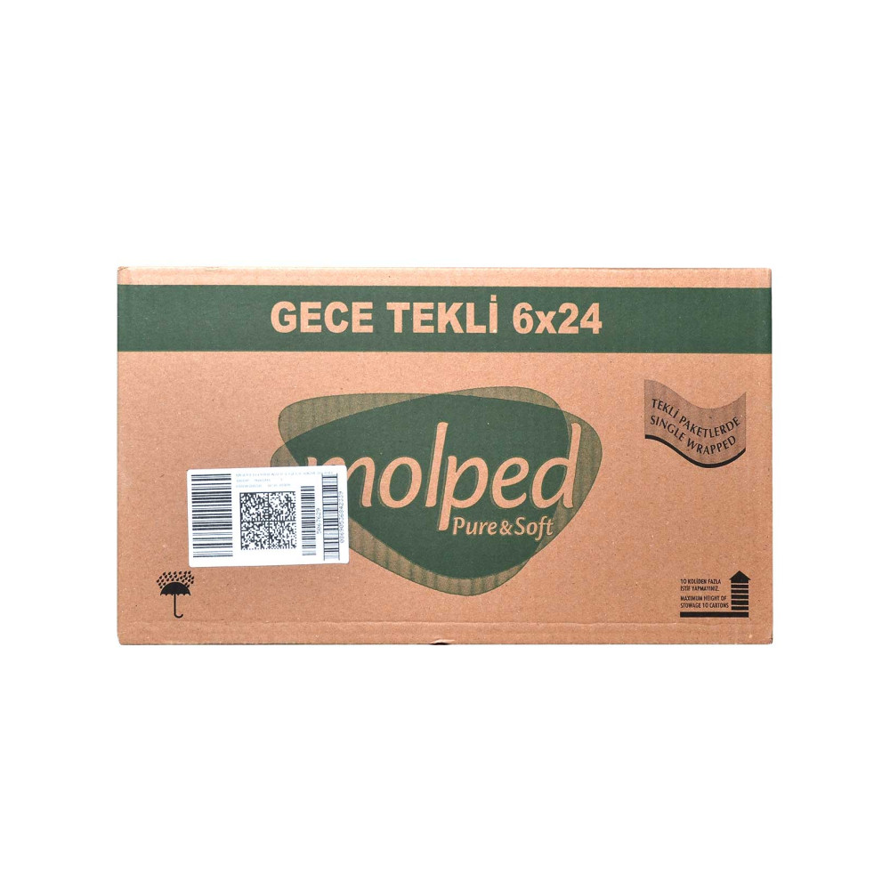 Molped Hijyenik Ped Pure&Soft 6'lı Gece
