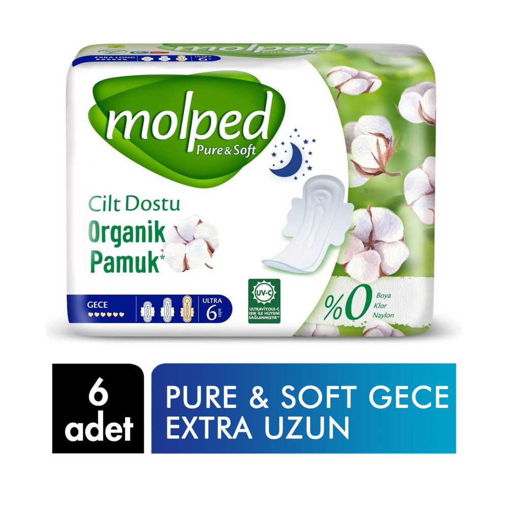 Molped Hijyenik Ped Pure&Soft 6'lı Gece Hijyenik Pedler ve Tamponlar Fiyatı