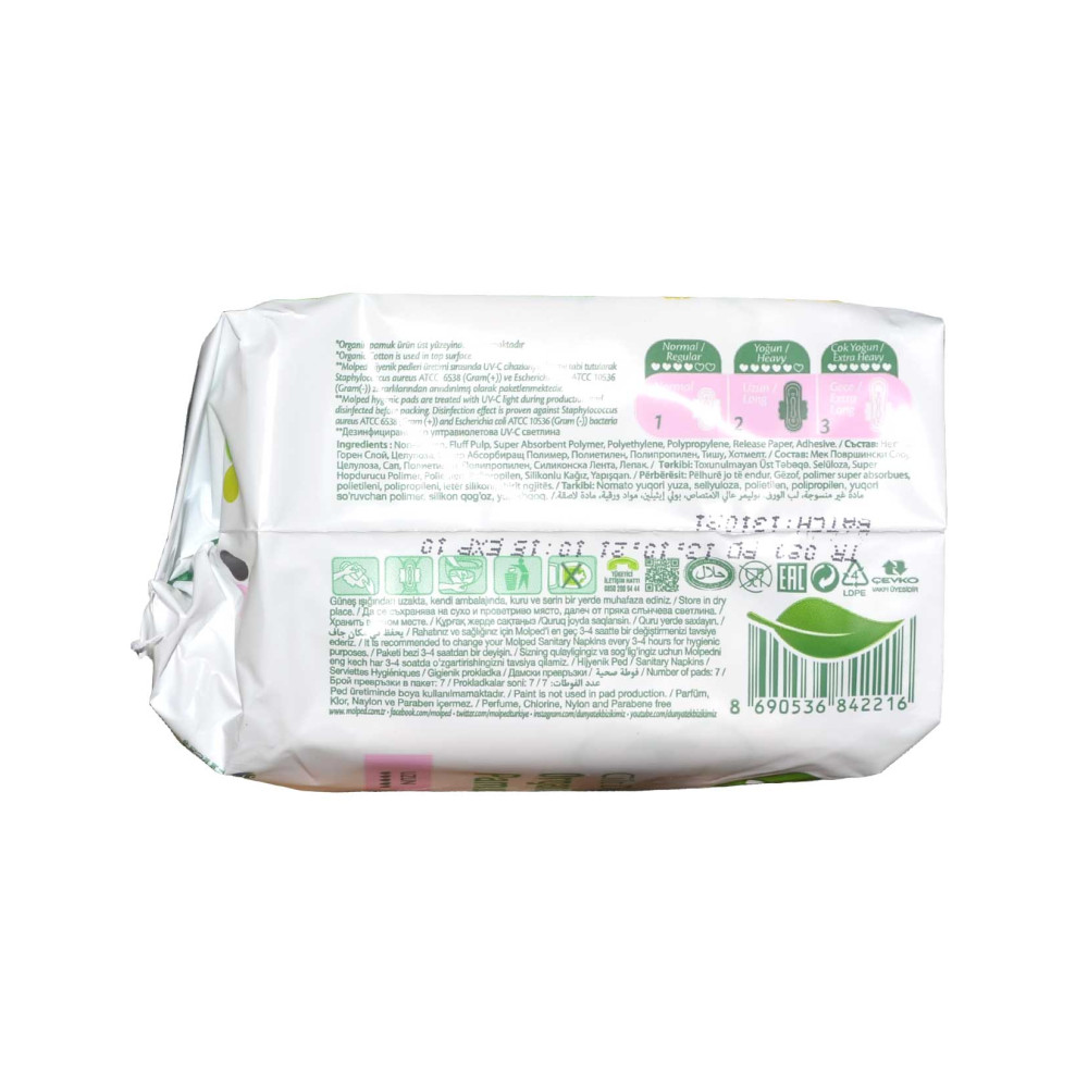 Molped Hijyenik Ped Pure&Soft 7'li Uzun