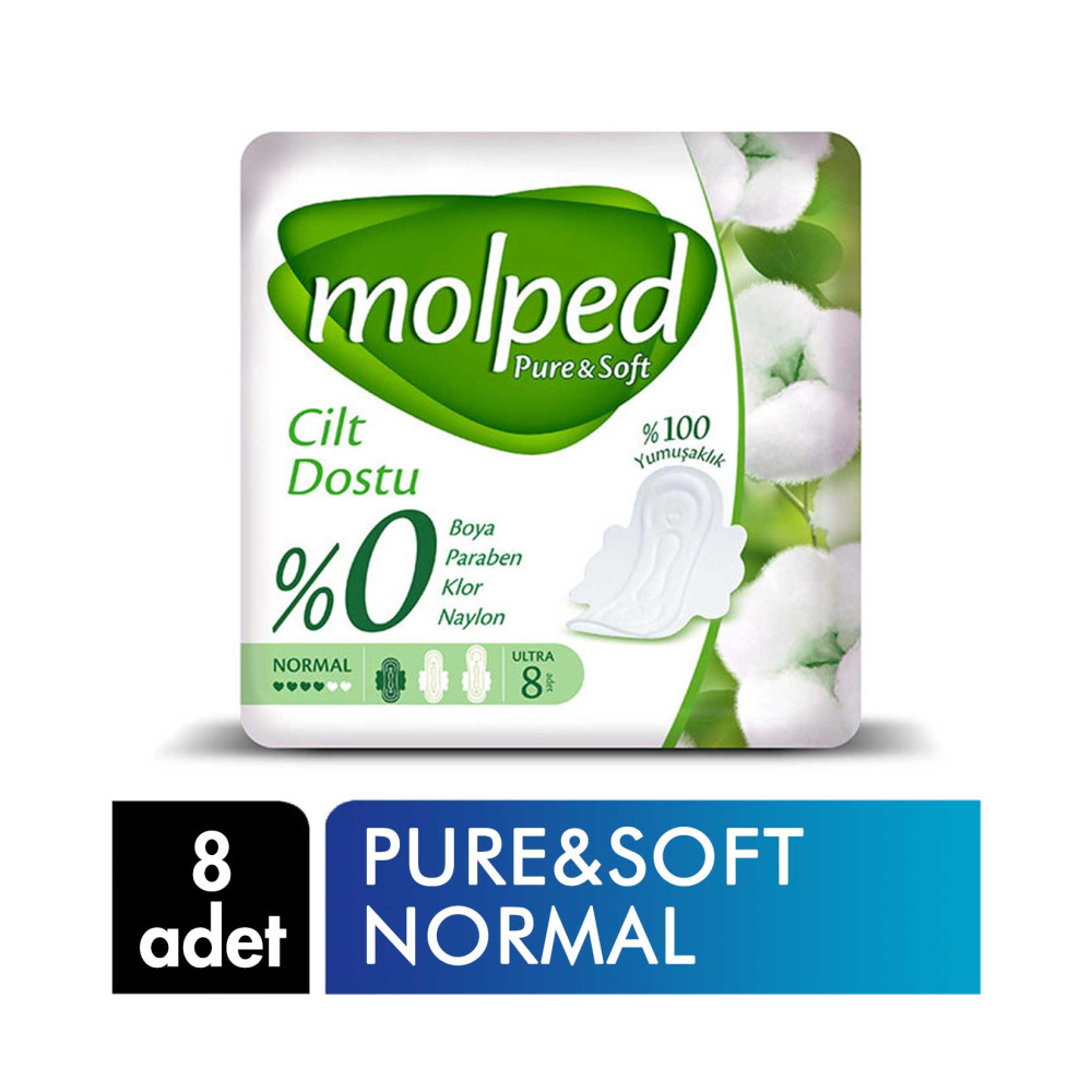 Molped Hijyenik Ped Pure&Soft 8'li Normal Hijyenik Pedler ve Tamponlar Fiyatı