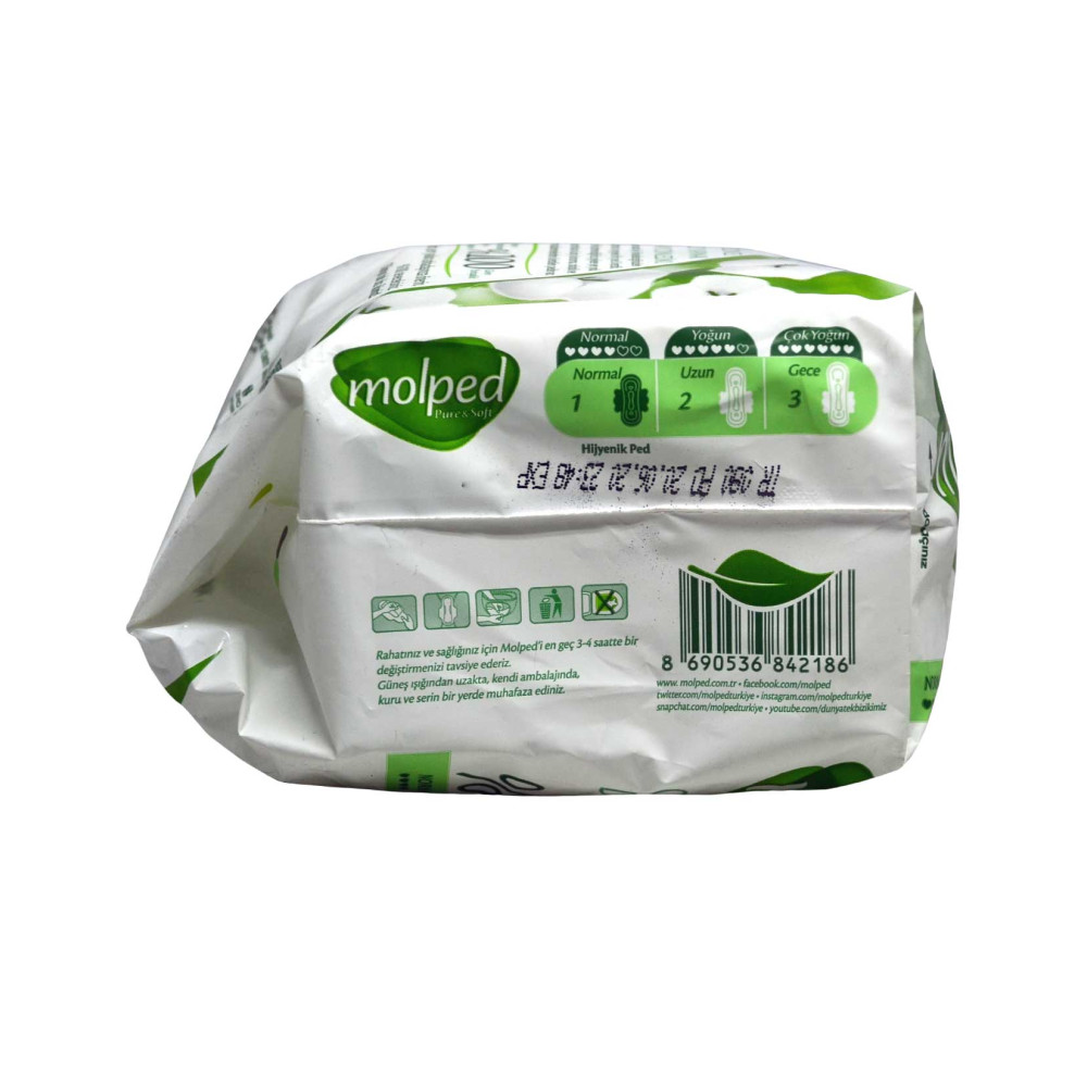 Molped Hijyenik Ped Pure&Soft 8'li Normal