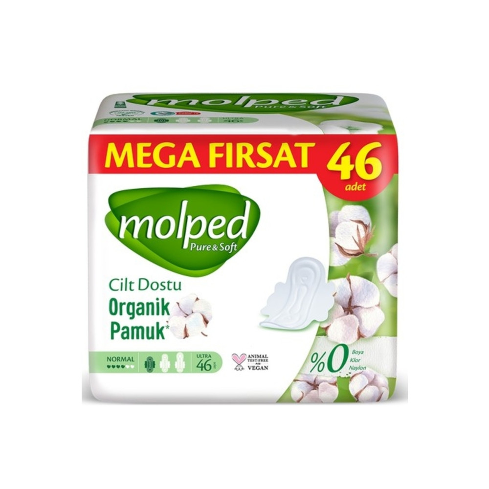 Molped Pure Soft Mega Fırsat Normal Ultra 46 Lı Hijyenik Pedler ve Tamponlar Fiyatı