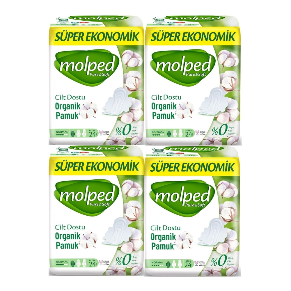 Molped Pure & Soft Normal Süper Ekonomik Ped 24 Lü X 4 Adet Hijyenik Pedler ve Tamponlar Fiyatı