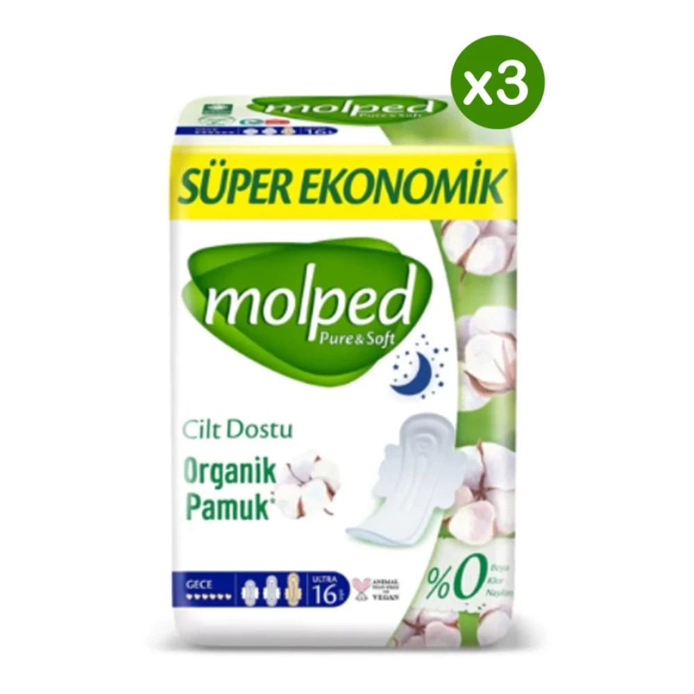 Molped Pure Soft Super Ekonomik Gece 48'Li Hijyenik Pedler ve Tamponlar Fiyatı