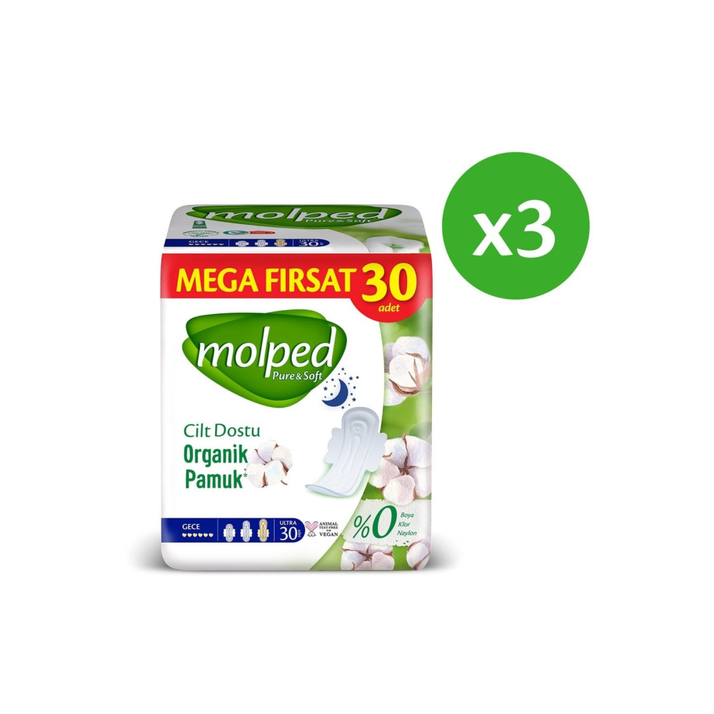 Molped Pure&soft Gece Süper Mega Paket 90 Adet Hijyenik Pedler ve Tamponlar Fiyatı