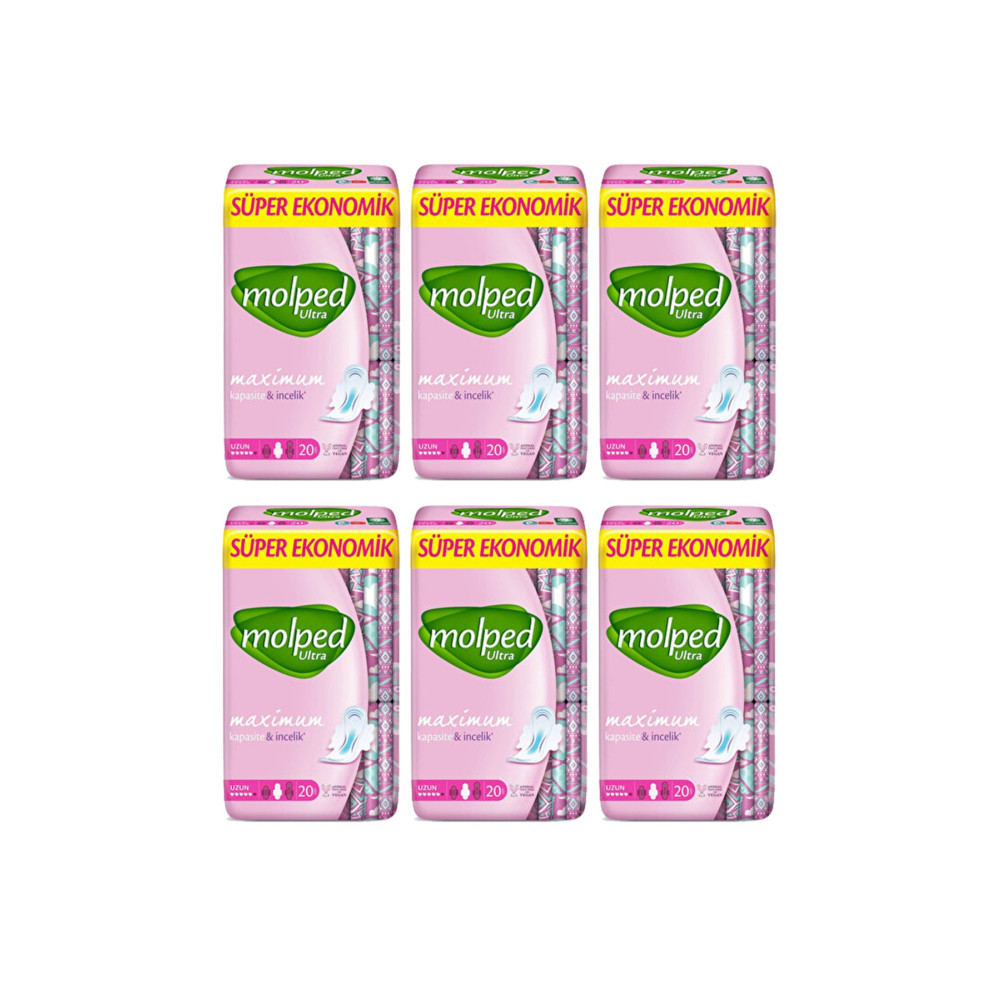 Molped Ultra Süper Ekonomik 20li Uzun X 6 Paket Hijyenik Pedler ve Tamponlar Fiyatı