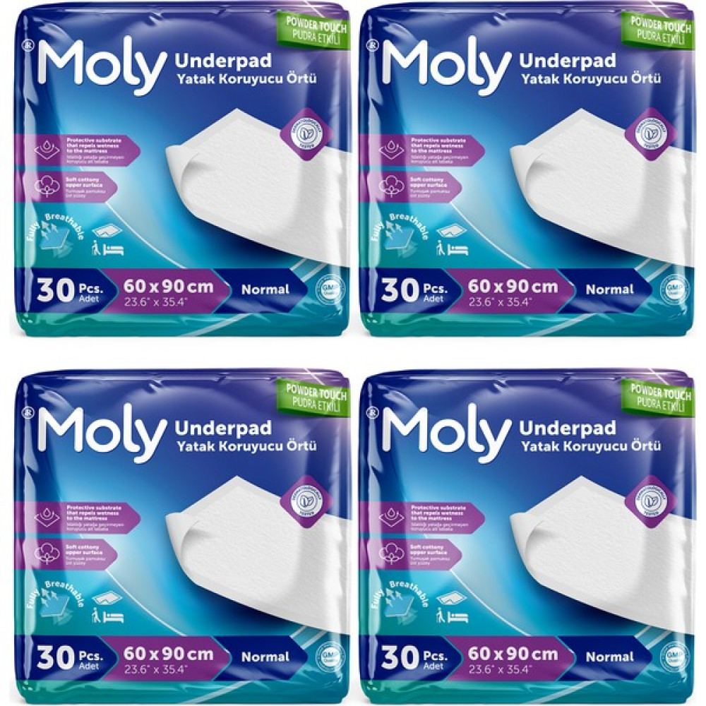 Moly Yatak Koruyucu Örtü 60 x 90 cm 120'li Alez / Yatak Koruyucu Fiyatı
