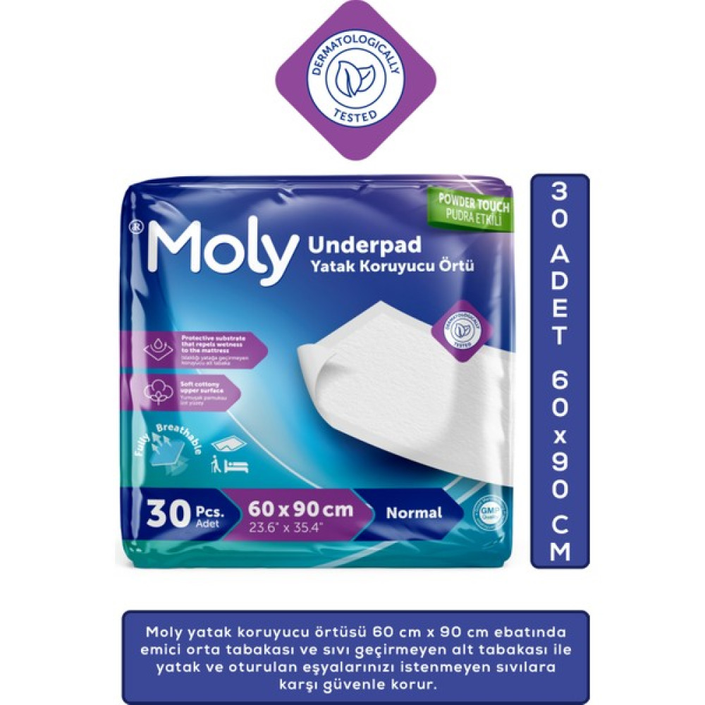 Moly Yatak Koruyucu Örtü 60 x 90 cm cm Alez / Yatak Koruyucu Fiyatı