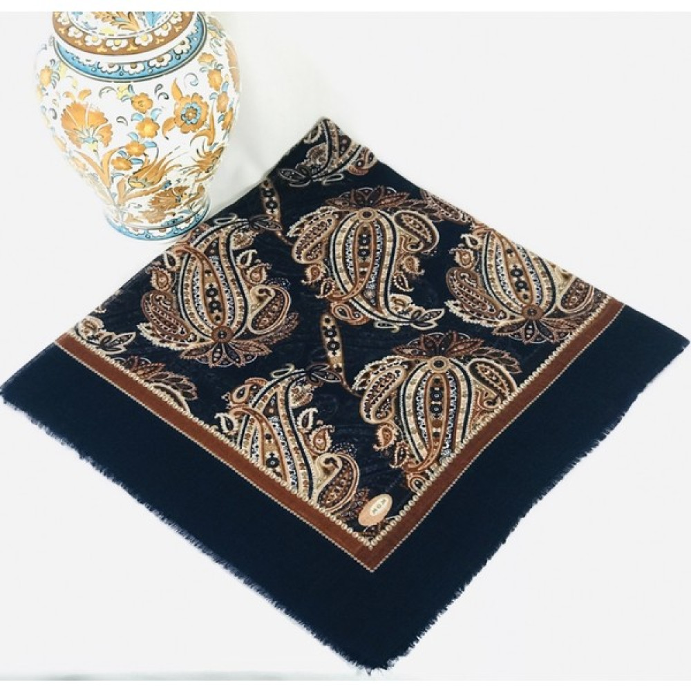 Mom Collection Flamlı Keten Tülbent Lacivert2 Eşarp Fiyatı