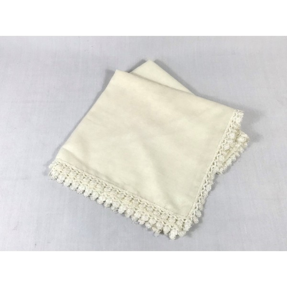 Mom Collection Güpürlü Kendinden Desenli Kare Örtü Tülbent Yazma Krem Şal / Fular & Eşarp Fiyatı