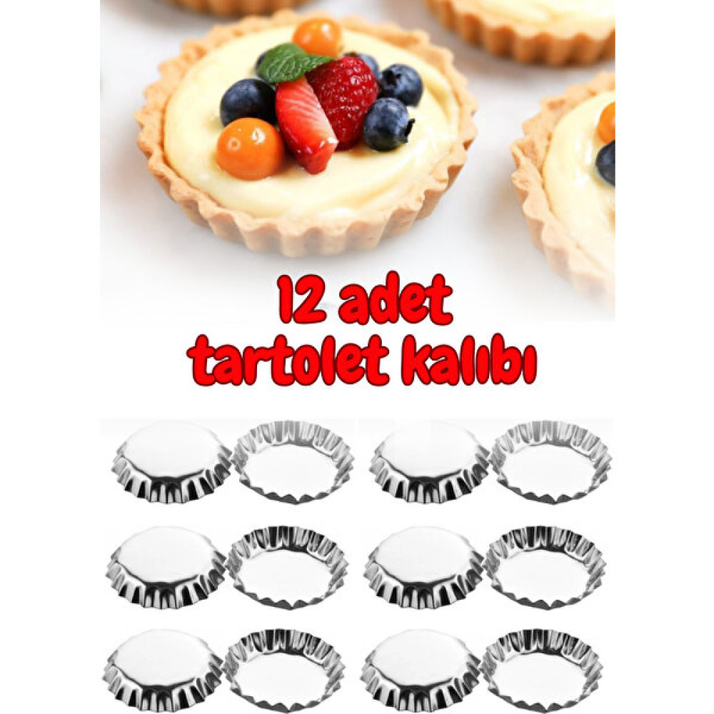 Mom Yoyu 12 Adet Tartolet Kalıbı Kek Kurabiye Tart Kalıbı 12 cm Büyük Boy Kek Kalıpları Fiyatı