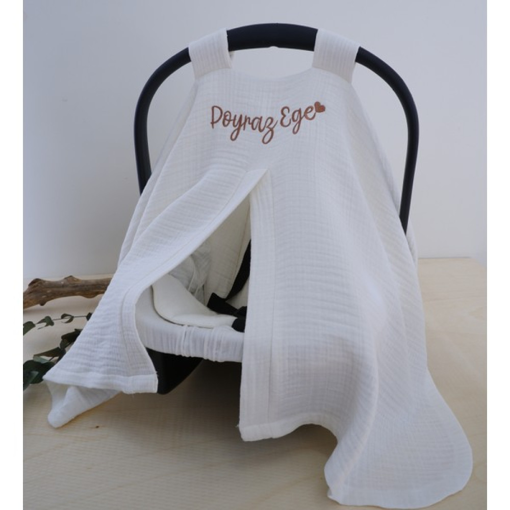 Momand Design Müslin Puset Örtüsü - Kırık Beyaz Bebek Arabası ve Pusetler Fiyatı