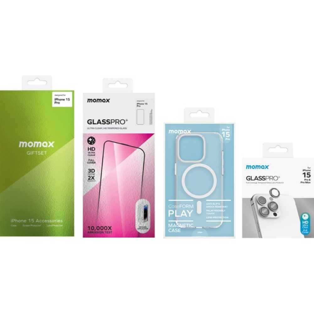 Momax Iphone 15 Pro/15 Pro Max Bundle Set - IPHONE 15 PRO Cep Telefonu Kılıfı Fiyatı