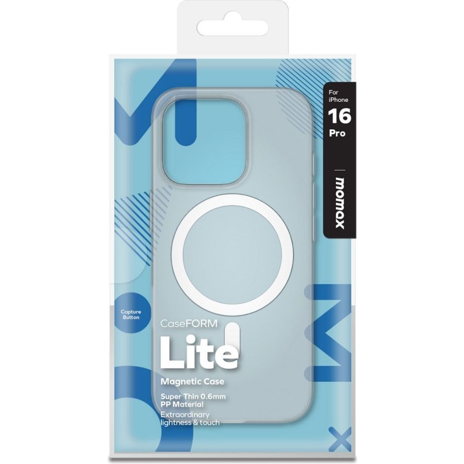 Momax Lite Caseform Magnetic Case iPhone 16 Pro Transparent White Cep Telefonu Fiyatı