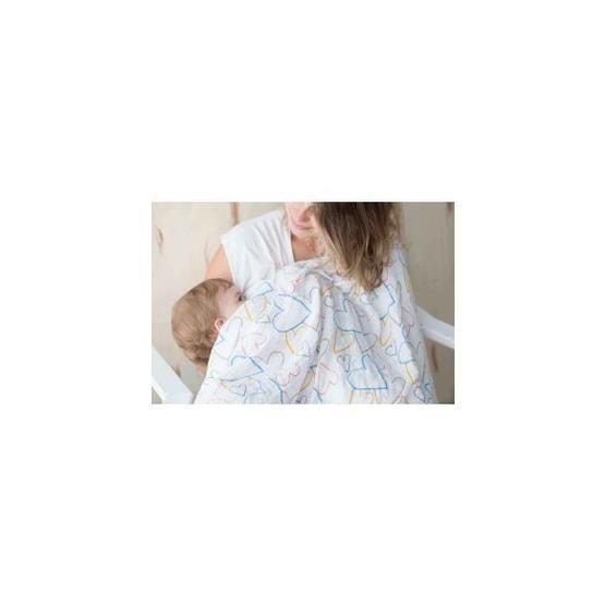 Momeasy Tekli 100x120 cm Kalpler Müslin Örtü