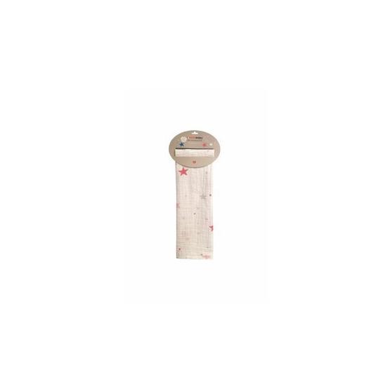 Momeasy Tekli 100x120 cm Pembe Yıldız Müslin Örtü