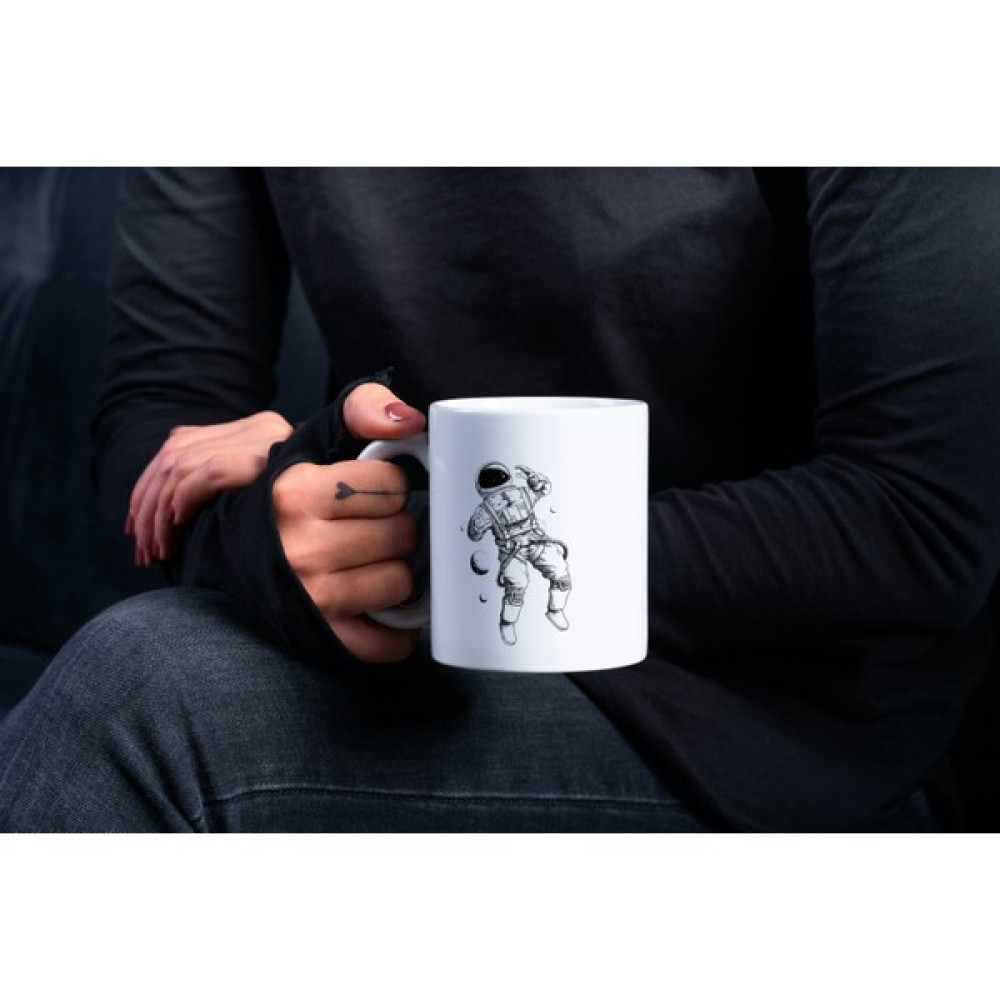 Momentumstore Astronot Baskılı Lisanslı Tasarım Kupa Bardak Fincan / Bardak / Kahve Takımı Fiyatı