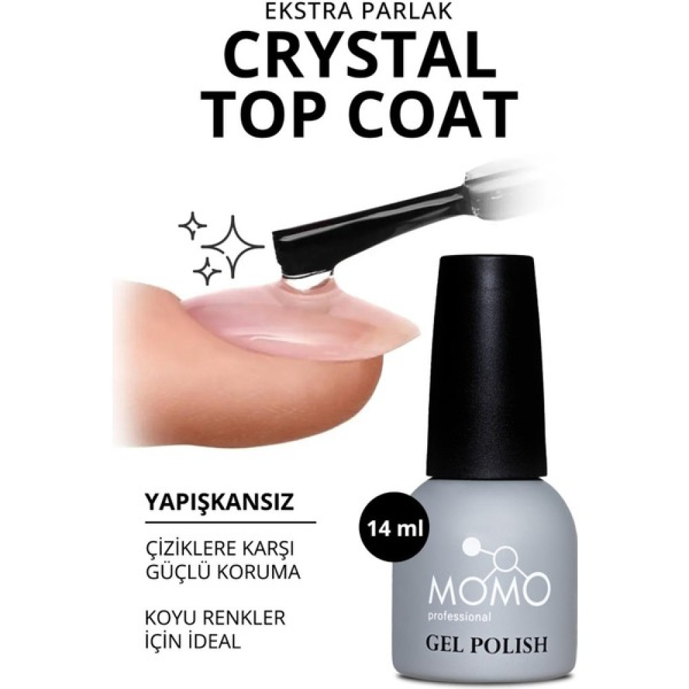 Momo Kalıcı Oje Için Crystal Top Coat 14 ml Oje Fiyatı