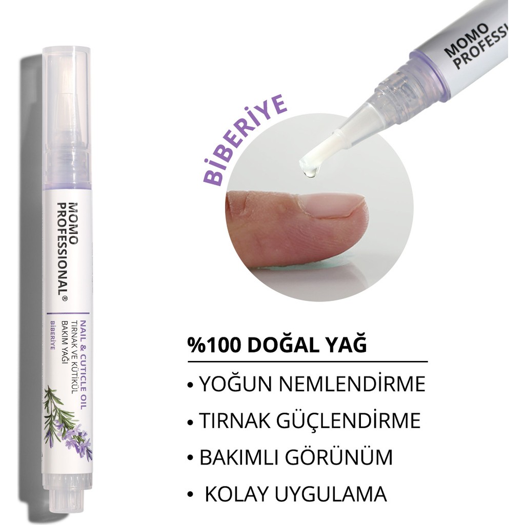 Momo Professional Biberiye Özlü Tırnak ve Kütikül Bakım Yağı Kalemi, Canlandırıcı ve Uyarıcı Etki, 3 ml Kalem & Yazı Gereçleri Fiyatı