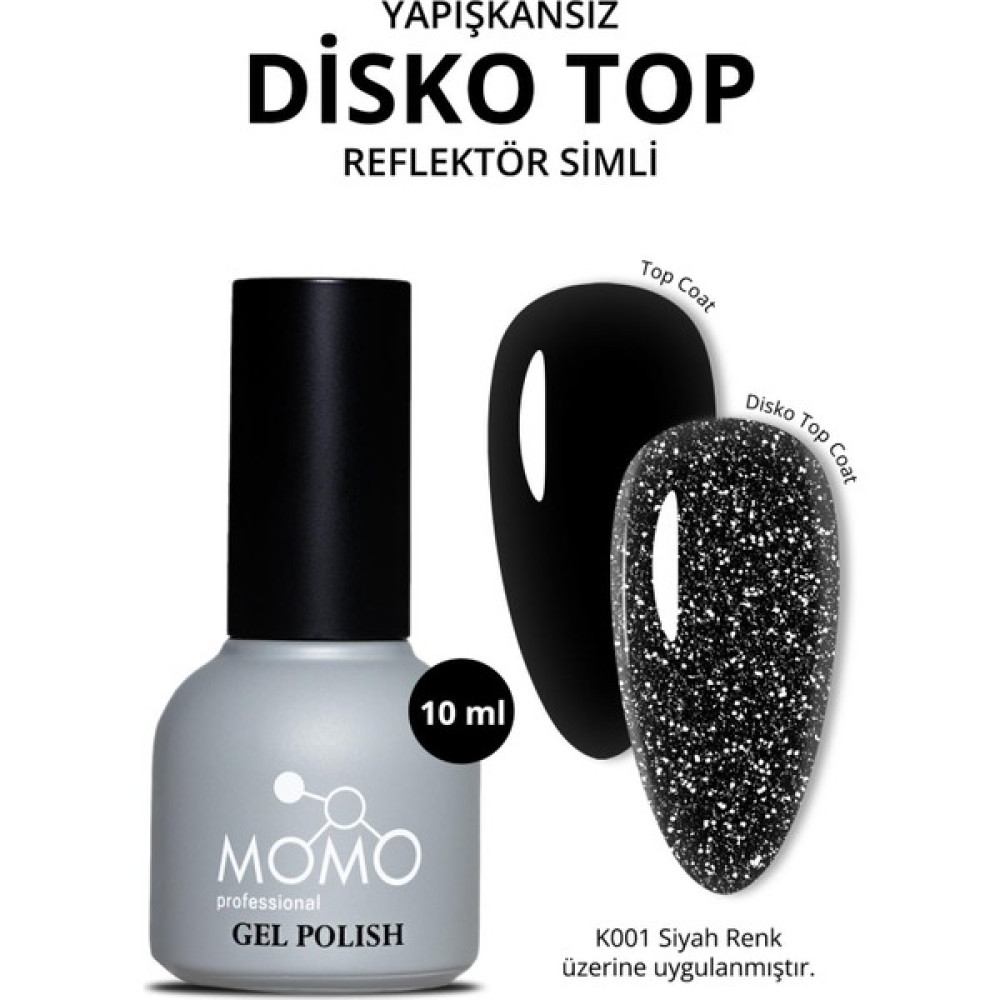 Momo Professional Kalıcı Oje İçin Disko Efekt Top Coat 10 ml Oje Fiyatı