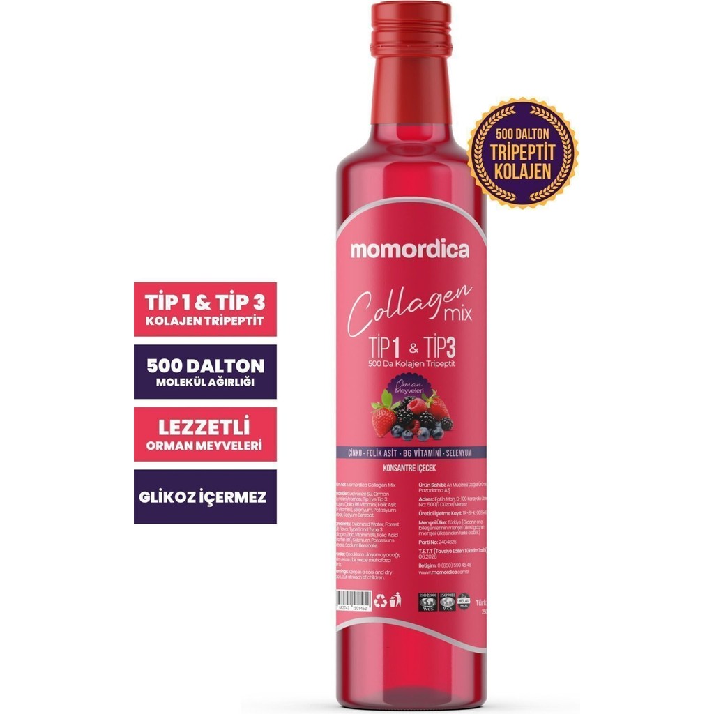 MOMORDİCA Collagen Mix - Tripeptit Kolajen (500 DALTON)- 250 ml" İçecek Fiyatı