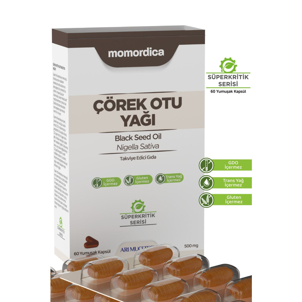 MOMORDİCA Çörek Otu Yağı - 60 Yumuşak Kapsül Sağlık / Diyet Fiyatı