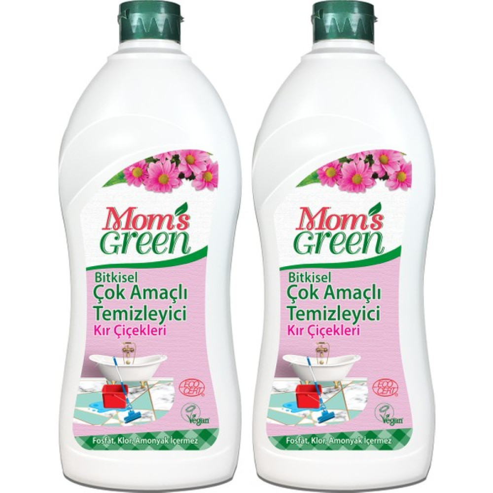 Mom's Green 2'li Set Bitkisel Çok Amaçlı Temizleyici Kır Çiçekleri  Temizlik Malzemeleri Fiyatı