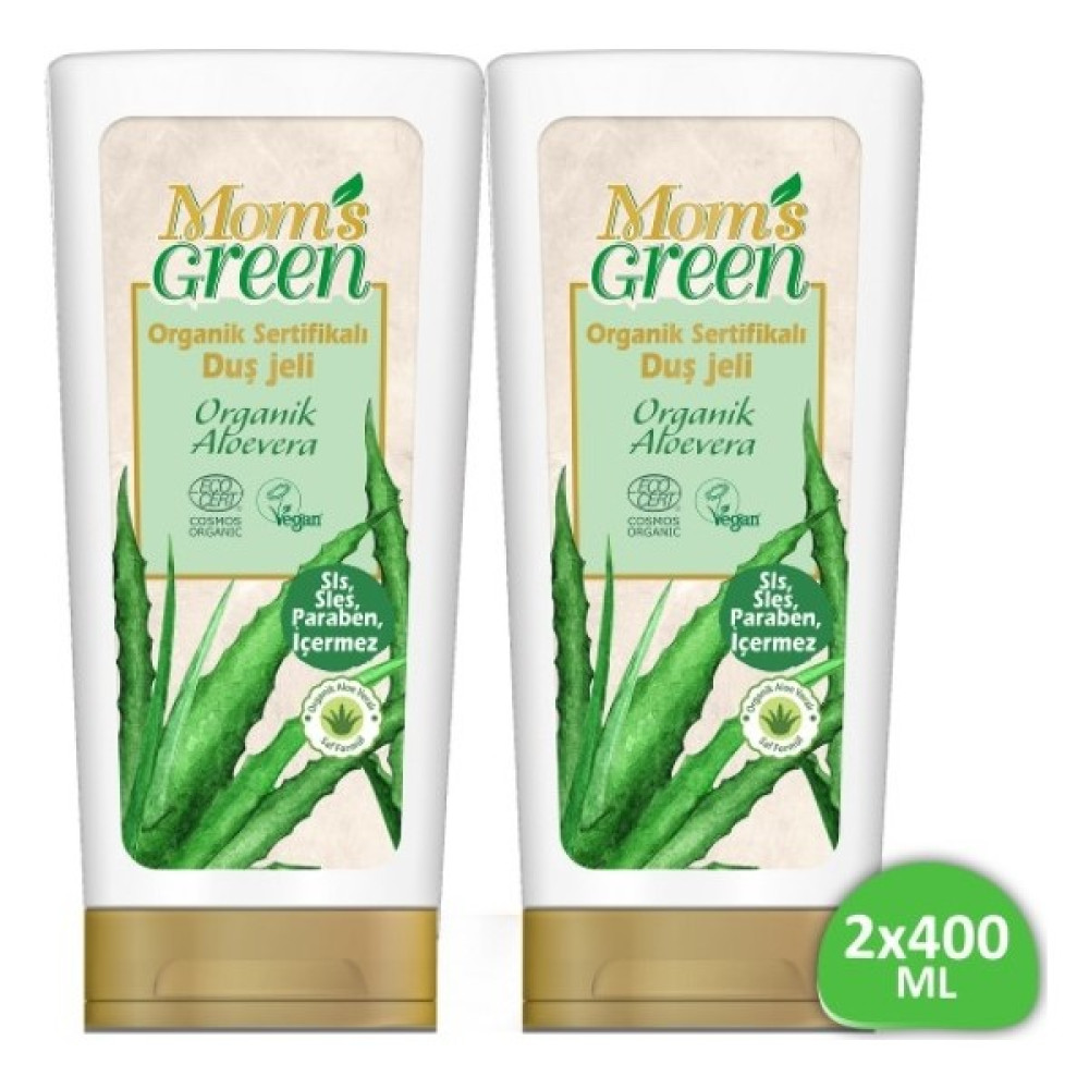 Mom's Green 2'li Set Duş Jeli - Organik Aloeveralı 400+400 ml Duş Jelleri ve Banyo Köpükleri Fiyatı