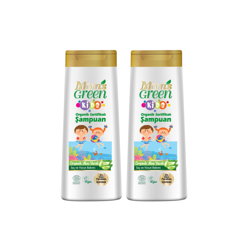 Moms Green 2li Set Kids Organik Aloeveralı Çocuk Şampuanı 400 ml Şampuan ve Saç Kremi Fiyatı