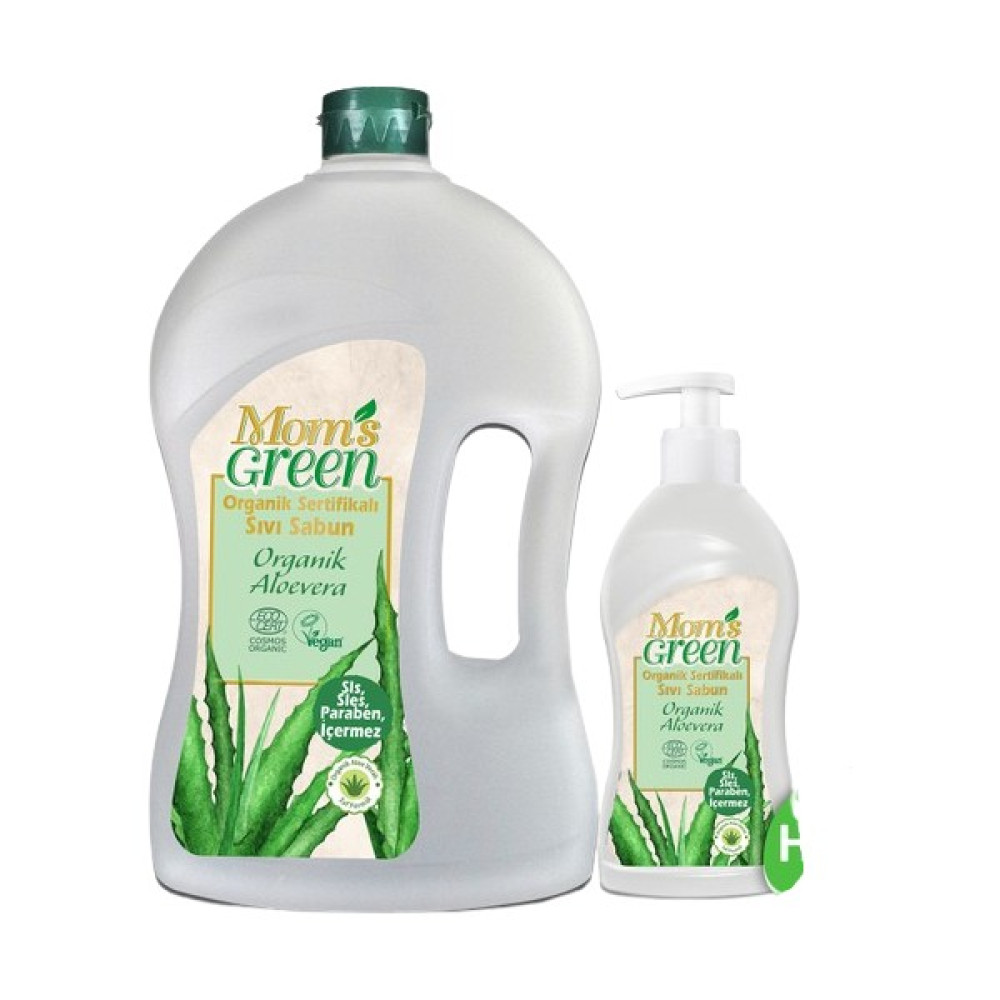 Mom's Green 2'li Set Mom's Green Organik Sertifikalı Sıvı Sabun - Organik Aloeveralı 1500 Ml+ 500 ml El Bakımı Fiyatı