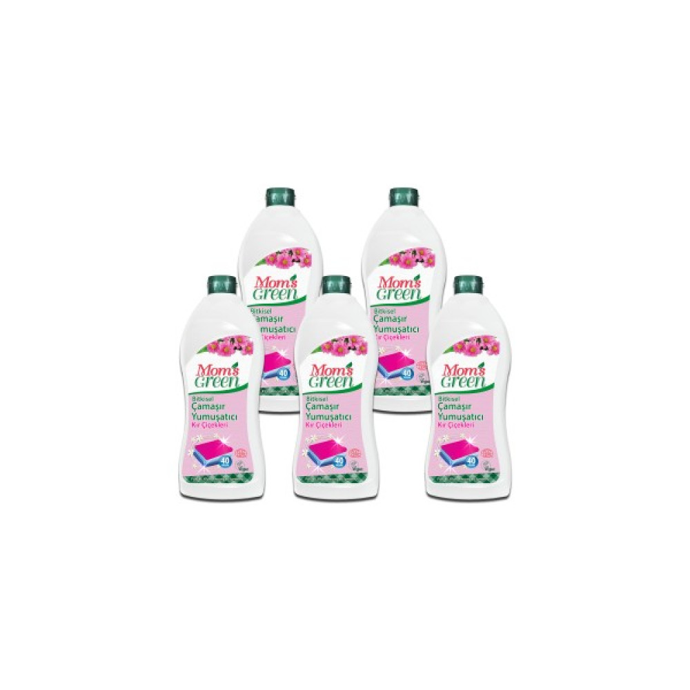 Mom's Green 5 'li Set Mom's Green Bitkisel Kır Çiçekleri Çamaşır Yumuşatıcı 200 Yıkama ( 750 ml x 5 ) - 3,75 lt Yumuşatıcı Fiyatı