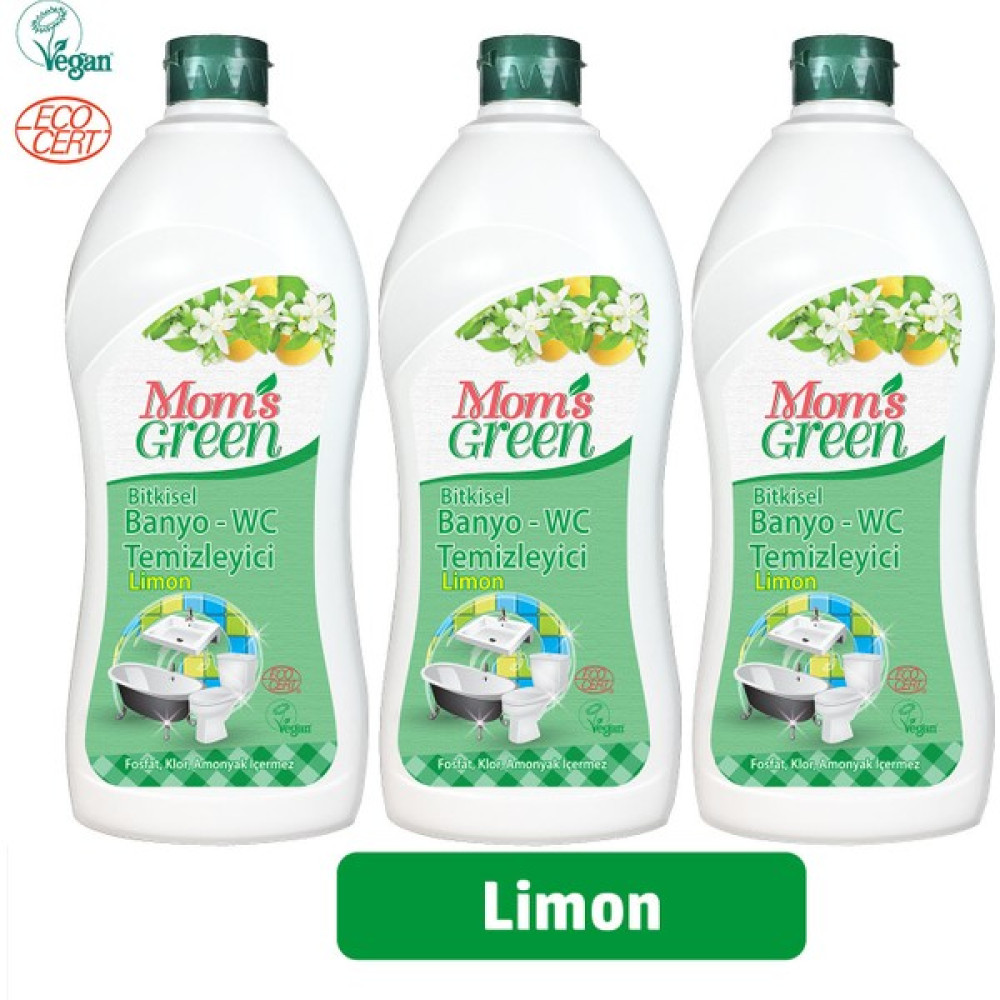 Mom's Green Bitkisel Banyo Wc Temizleyici Limonlu 3’lü Set Temizlik Malzemeleri Fiyatı