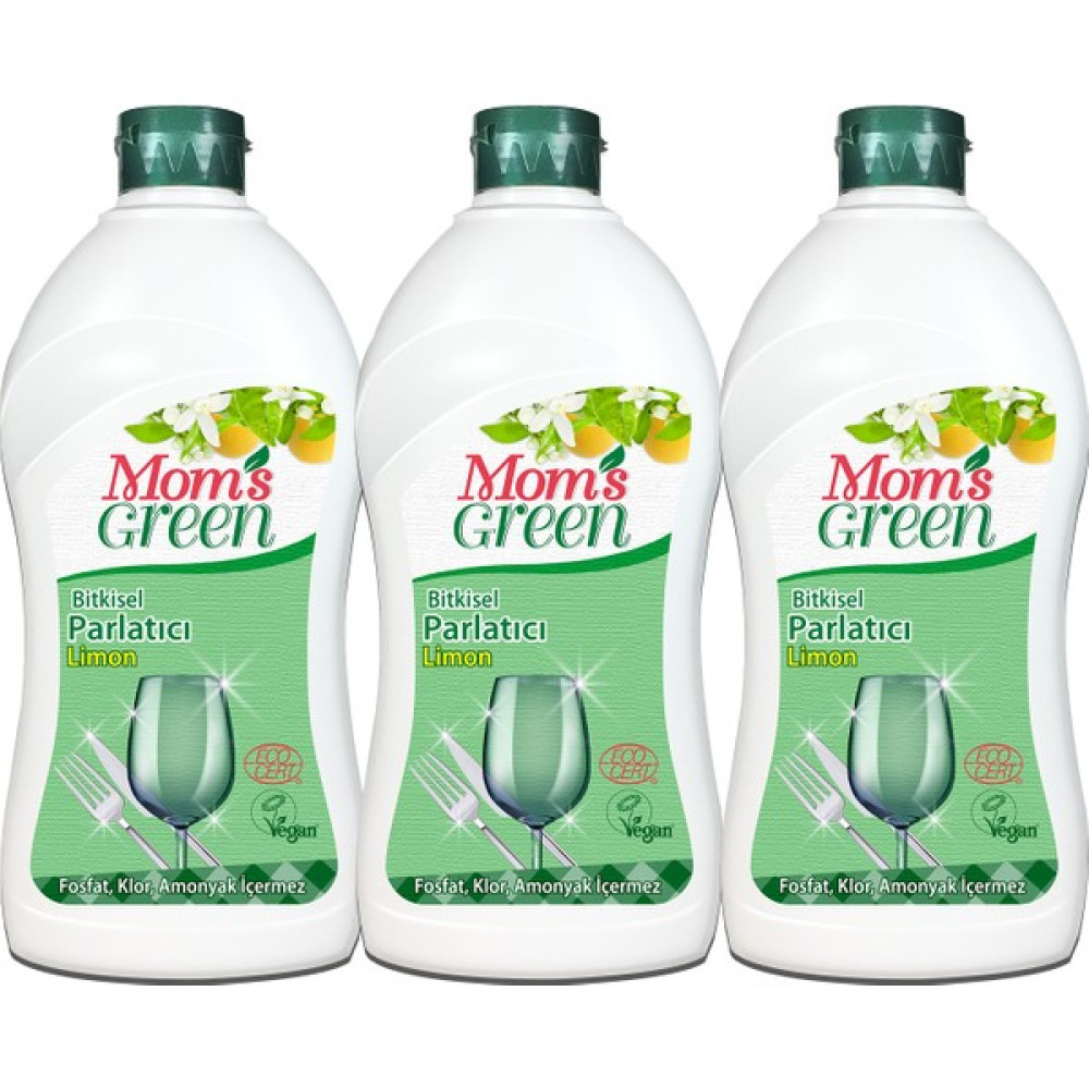 Mom's Green Bitkisel Bulaşık Parlatıcısı Limon 3 x 500 ml Bulaşık Yıkama Fiyatı