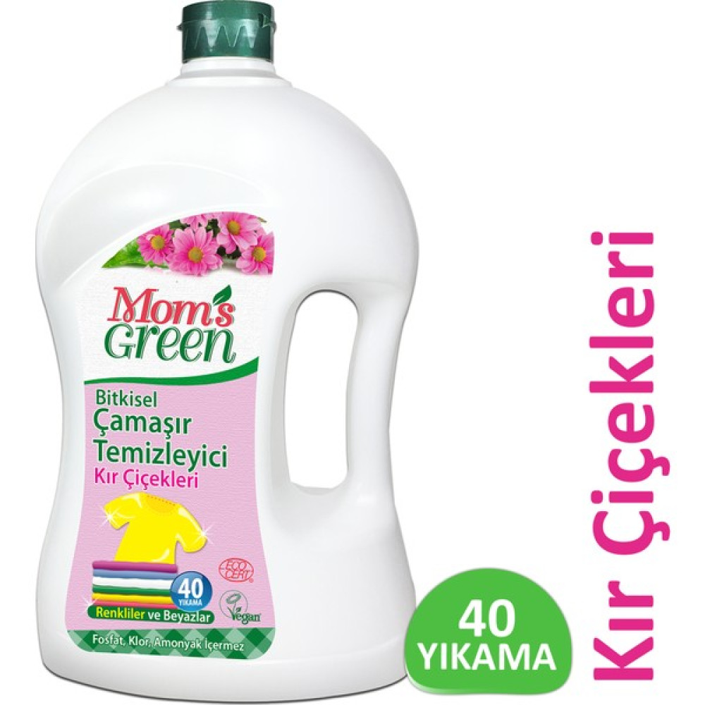Mom's Green Bitkisel Çamaşır Deterjanı 40 Yıkama Kır Çiçekleri - 1,5 lt Çamaşır Deterjanı Fiyatı