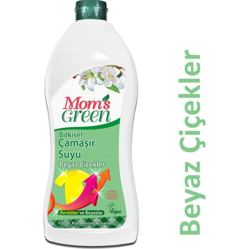 Mom's Green Bitkisel Çamaşır Suyu - Beyaz Çiçekler - 750 ml Çamaşır Yıkama Fiyatı