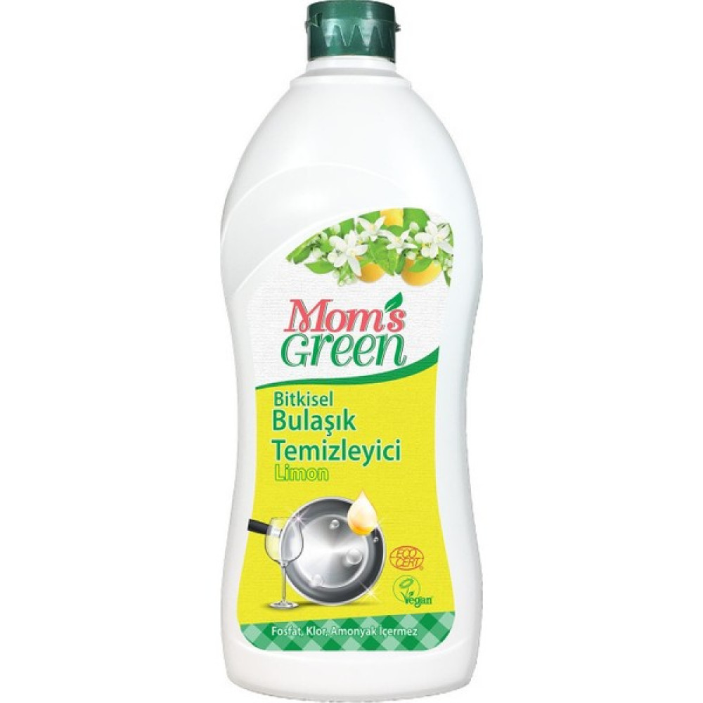 Mom's Green Bitkisel Elde Bulaşık Yıkama Deterjanı 750 ml- Limonlu Bulaşık Yıkama Fiyatı