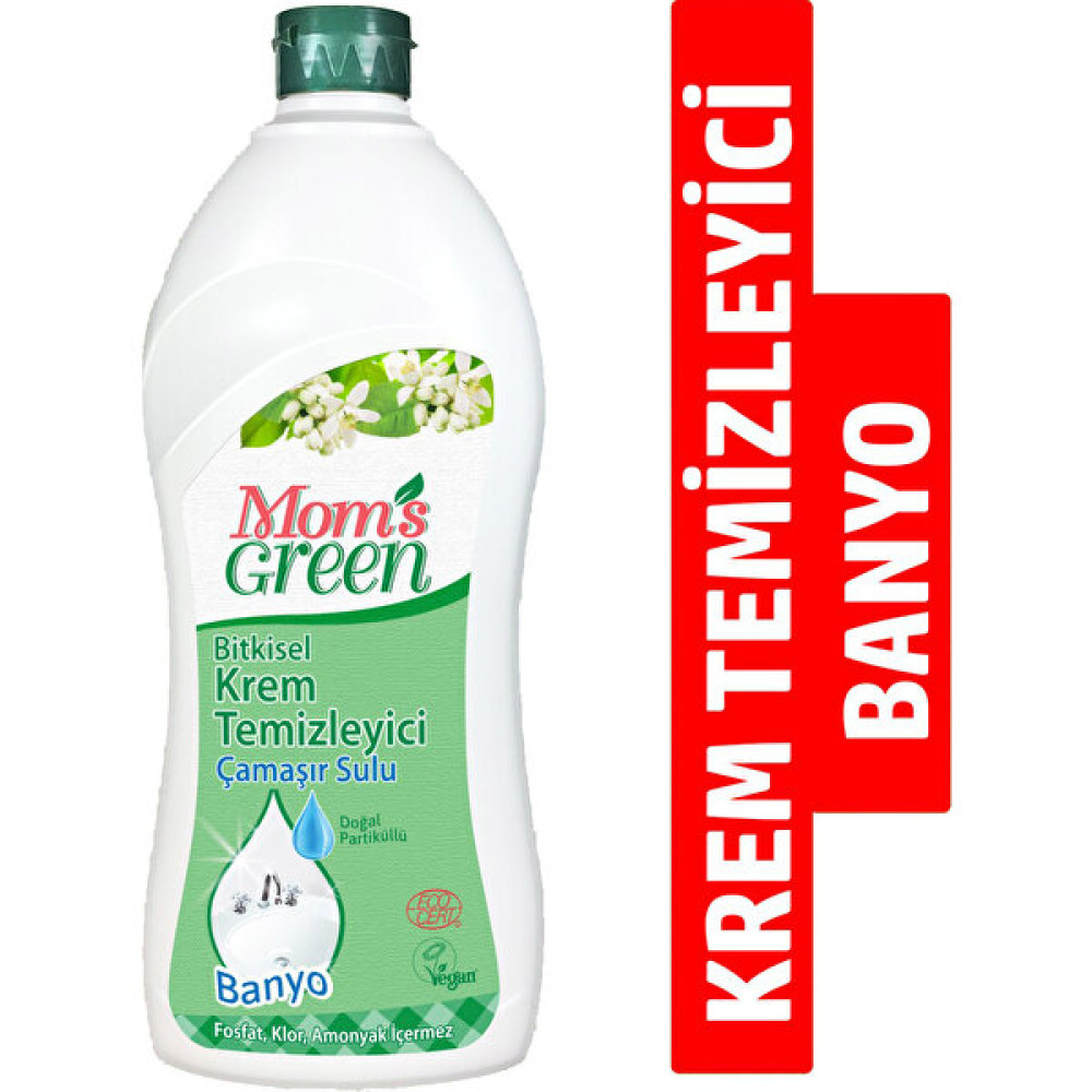 Mom's Green Bitkisel Krem Temizleyici Banyo - Bitkisel Çamaşır Sulu - 750 ml Temizlik Malzemeleri Fiyatı