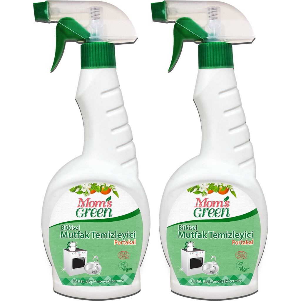 Mom's Green Bitkisel Mutfak Temizleyici Sprey 750 ml x 2 Adet Diğer Fiyatı