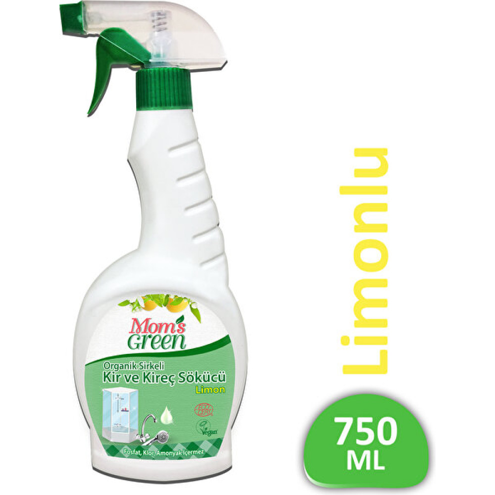 Mom's Green Ecologic Sirkeli Limonlu Bitkisel Kir ve Kireç Sökücü Sprey 750 ml Temizlik Malzemeleri Fiyatı