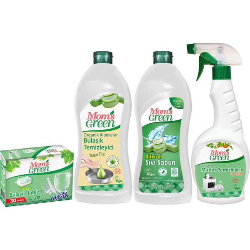 Mom's Green Ekolojik Mutfak Seti Organik Aloe Veralı Bulaşık Yıkama Fiyatı