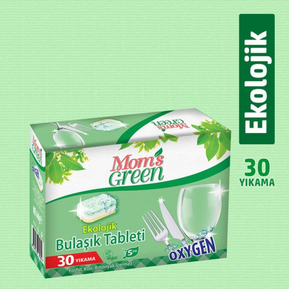 Mom's Green Oksijenli Bulaşık Makinesi Tableti 30 Lu Ekolojik Bulaşık Yıkama Fiyatı