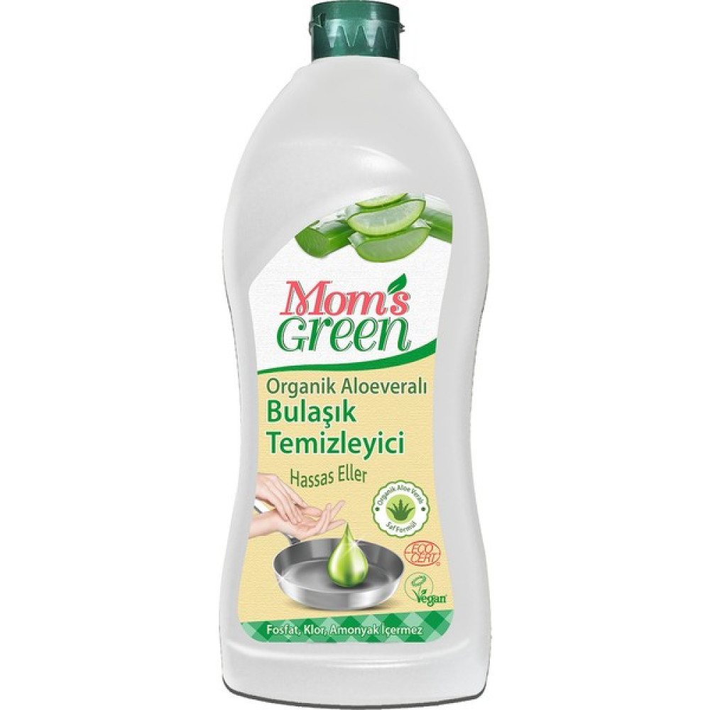 Mom's Green Organik Aloe veralı Bitkisel Elde Bulaşık Yıkama Deterjanı 750 ml - Hassas Eller Bulaşık Yıkama Fiyatı