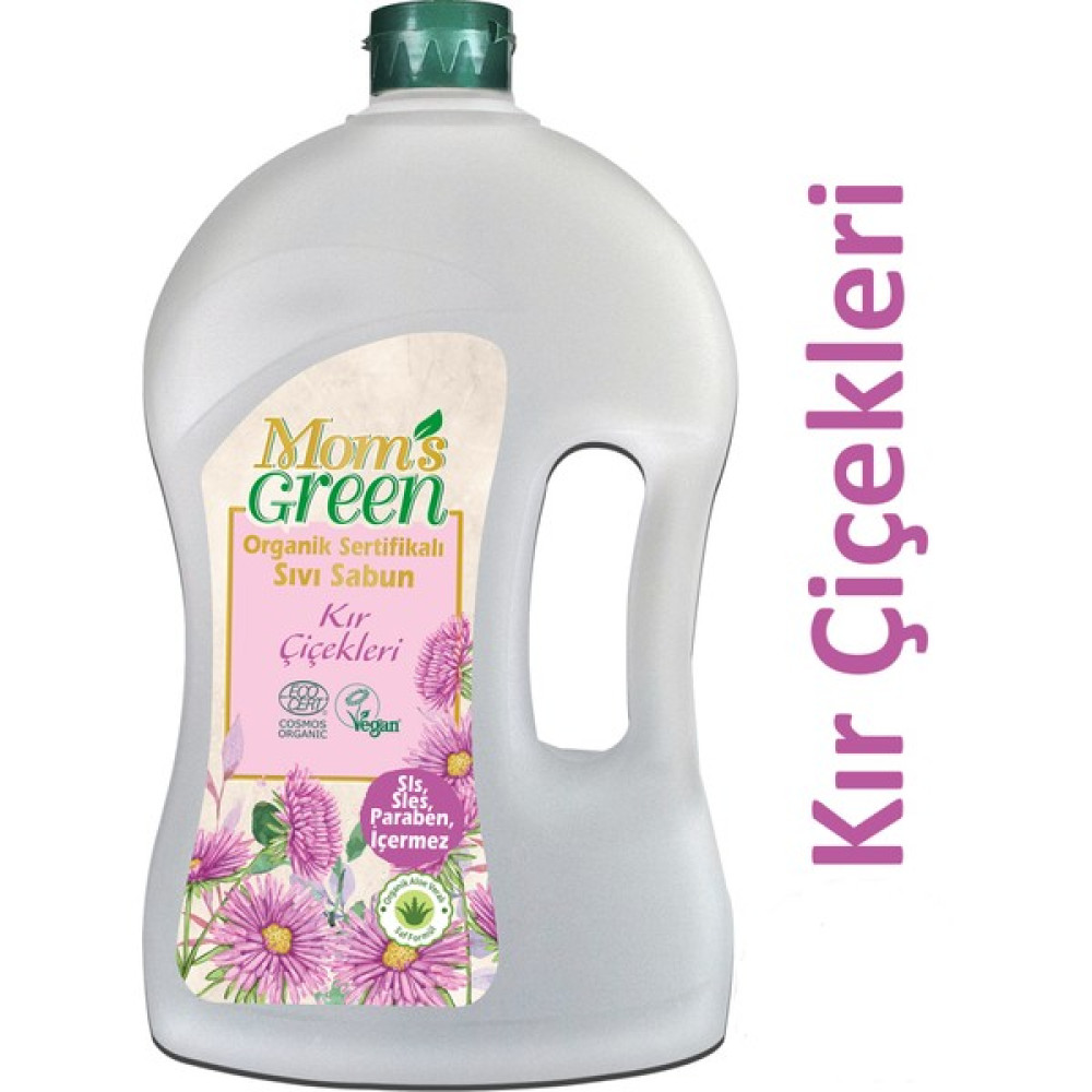 Mom's Green Organik Sertifikalı Sıvı Sabun - Kır Çiçekleri 1500 ml Ecocert Cosmos El Bakımı Fiyatı